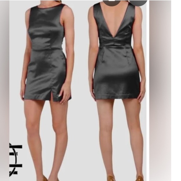 House of Harlow 1960 Dresses & Skirts - House of Harlow 1960 Black Boat Neck Low Back Mini Dress sz 6